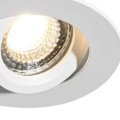 Inbouwspot wit kantelbaar 6,5cm incl. LED IP54 ultra slim - Pupil