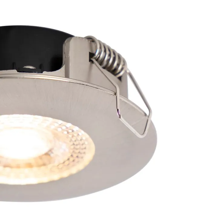 Inbouwspot zilver incl. LED 3-staps dimbaar IP44 - Ulo