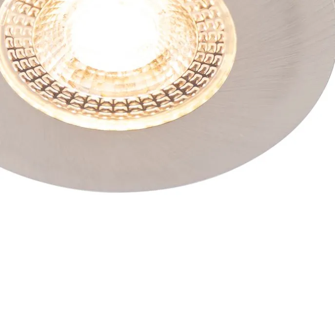 Inbouwspot zilver incl. LED 3-staps dimbaar IP44 - Ulo