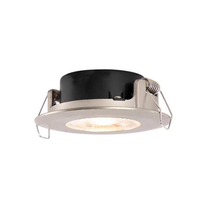 Inbouwspot zilver incl. LED 3-staps dimbaar IP44 - Ulo