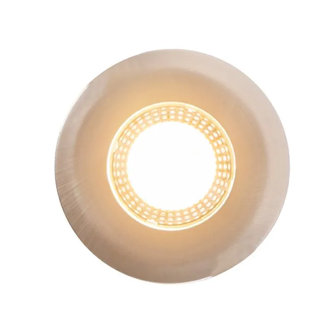 Inbouwspot zilver incl. LED 3-staps dimbaar IP44 - Ulo