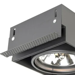 Inbouwspot zwart AR111 draai- en kantelbaar trimless - Oneon