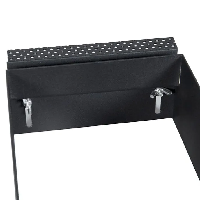 Inbouwspot zwart AR111 draai- en kantelbaar trimless 2-lichts - Oneon