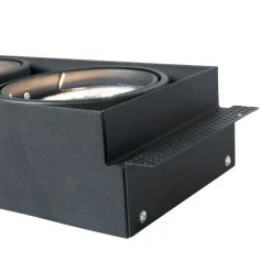 Inbouwspot zwart AR111 draai- en kantelbaar trimless 2-lichts - Oneon