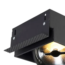 Inbouwspot zwart AR111 trimless 3-lichts - Oneon