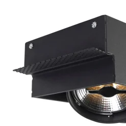 Inbouwspot zwart AR111 trimless 3-lichts - Oneon