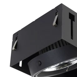Inbouwspot zwart AR111 trimless 3-lichts - Oneon