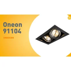 Inbouwspot zwart AR111 verstelbaar 2-lichts - Oneon