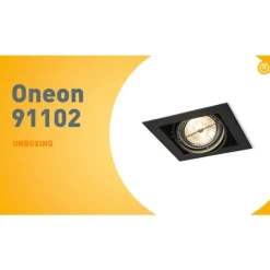 Inbouwspot zwart AR111 verstelbaar - Oneon