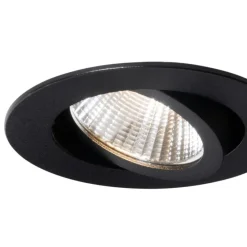 Inbouwspot zwart 6,8cm incl. LED 750 lm dimbaar IP23 - Gaius