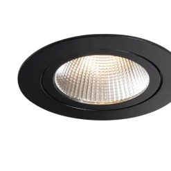 Inbouwspot zwart 9,5cm incl. LED 1300 lm dimbaar IP65 - Gaius