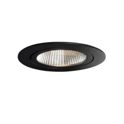 Inbouwspot zwart 9,5cm incl. LED 1300 lm dimbaar IP65 - Gaius