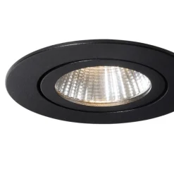 Inbouwspot zwart 6,8cm incl. LED 750 lm dimbaar IP65 - Gaius