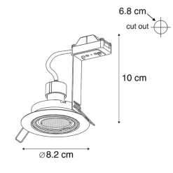 Inbouwspot zwart draai- en kantelbaar - Ude Honey
