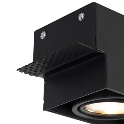 Inbouwspot zwart draai- en kantelbaar trimless 3-lichts - Oneon