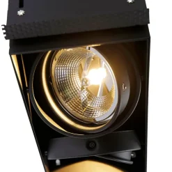 Inbouwspot zwart GU10 AR111 Trimless 2-lichts - Oneon