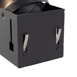 Inbouwspot zwart GU10 AR70 trimless 3-lichts - Oneon