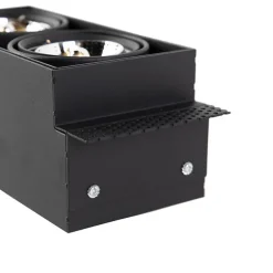 Inbouwspot zwart GU10 AR70 trimless 2-lichts - Oneon