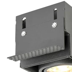 Inbouwspot zwart GU10 draai- en kantelbaar trimless 2-lichts - Oneon