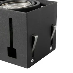 Inbouwspot zwart GU10 draai- en kantelbaar trimless 2-lichts - Oneon