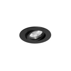 Inbouwspot zwart kantelbaar 6,5cm incl. LED IP54 ultra slim - Pupil
