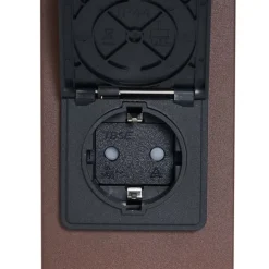 Industrieel buiten paaltje roestbruin met smoke glas 70cm met schemersensor IP44 - Denmark