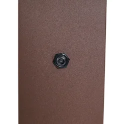 Industrieel buiten paaltje roestbruin met smoke glas 50cm met schemersensor - Denmark