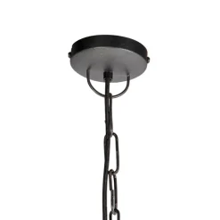 Industriele hanglamp donkergrijs met mango hout - Mangoes