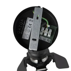 Industriele studiospot zwart GU10 met kleppen - Movie