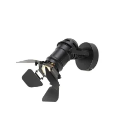 Industriele studiospot zwart GU10 met kleppen - Movie