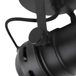 Industriele studiospot zwart GU10 met kleppen - Movie