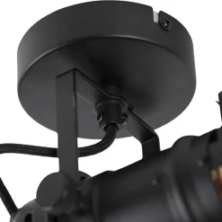 Industriele studiospot zwart GU10 met kleppen - Movie