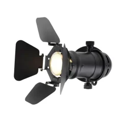 Industriele studiospot zwart GU10 met kleppen - Movie