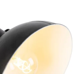 Industriele vloerlamp donkergrijs met mango hout - Mangoes