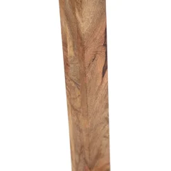 Industriele vloerlamp donkergrijs met mango hout - Mangoes