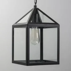 Industriële buiten hanglamp zwart IP23 - Amsterdam