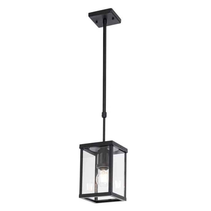 Industriële buiten hanglamp zwart IP44 - Charlois