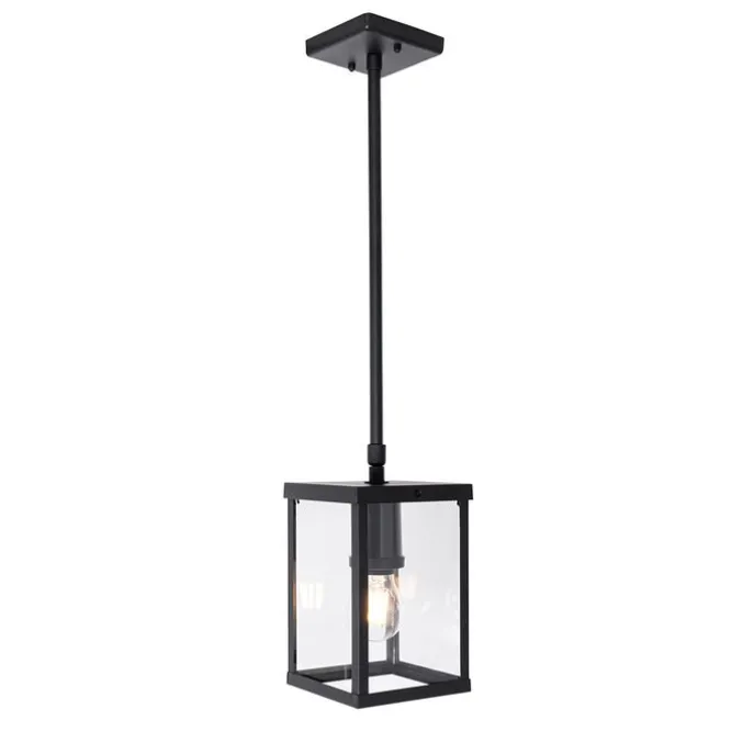 Industriële buiten hanglamp zwart IP44 - Charlois