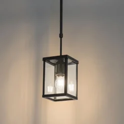 Industriële buiten hanglamp zwart IP44 - Charlois