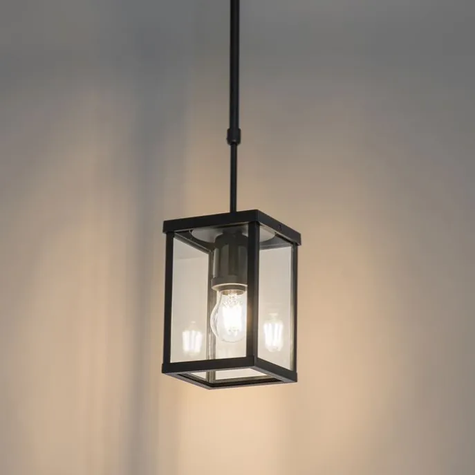 Industriële buiten hanglamp zwart IP44 - Charlois