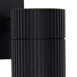 Industriële buiten wandlamp zwart IP44 - Vigo