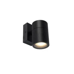 Industriële buiten wandlamp zwart IP44 - Vigo