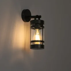 Industriële buiten wandlamp zwart IP44 - Ruben
