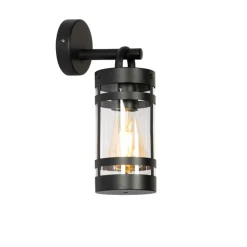 Industriële buiten wandlamp zwart IP44 - Ruben