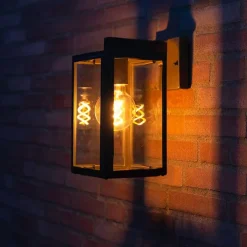 Industriële buiten wandlamp grijs IP44 - Sutton down