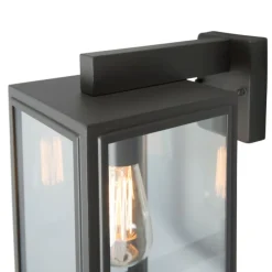 Industriële buiten wandlamp grijs IP44 - Sutton down