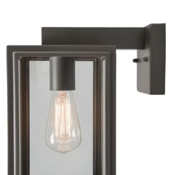 Industriële buiten wandlamp grijs IP44 - Sutton down