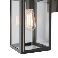Industriële buiten wandlamp grijs IP44 - Sutton down