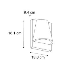 Industriële buiten wandlamp zwart IP44 - Femke