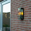 Industriële buiten wandlamp donker groen met glas IP44 - Rotterdam